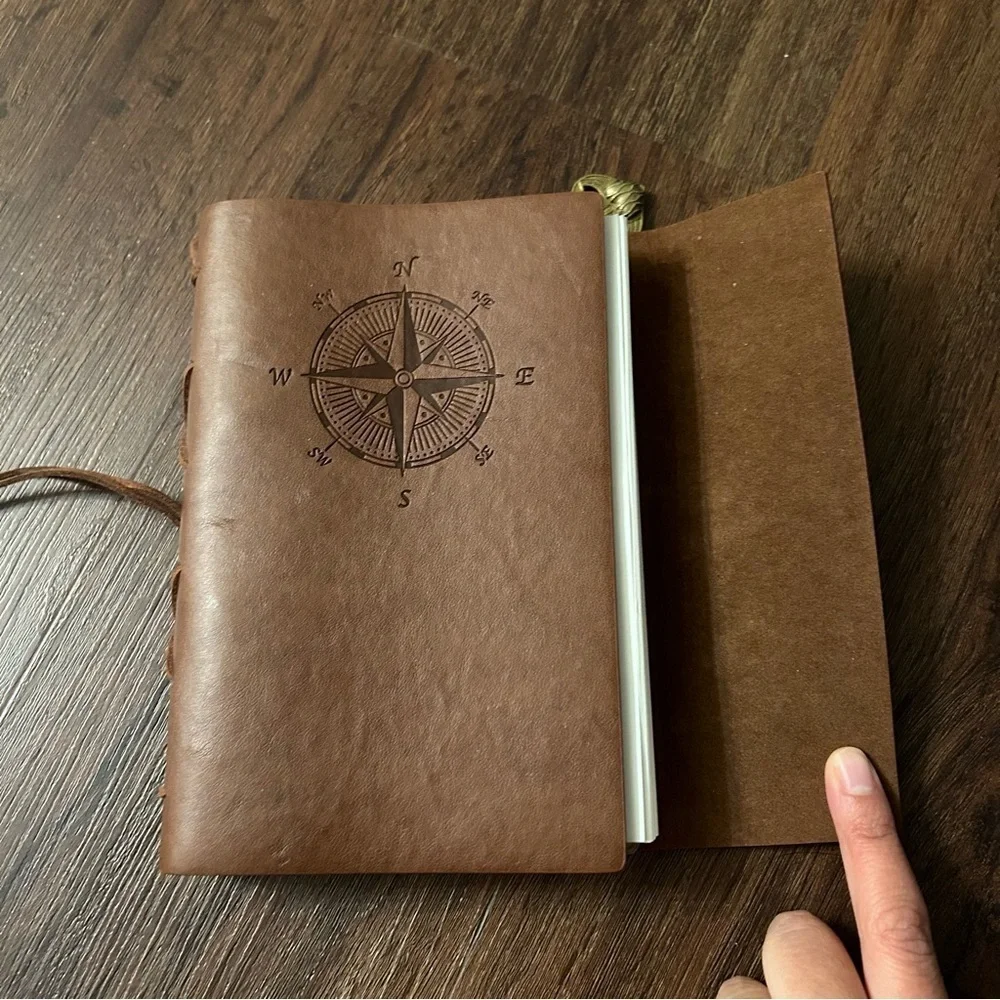 Vintage Nautical Brown Faux Leather Journal